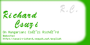 richard csuzi business card